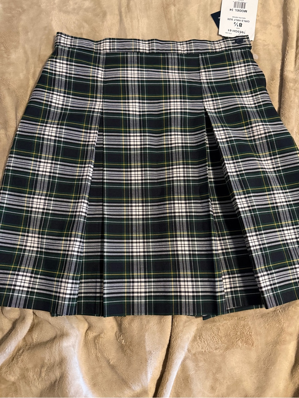 Becky Thatcher Elderwear Girls Pleated Plaid Academic School Skirt Size 8 1/2
